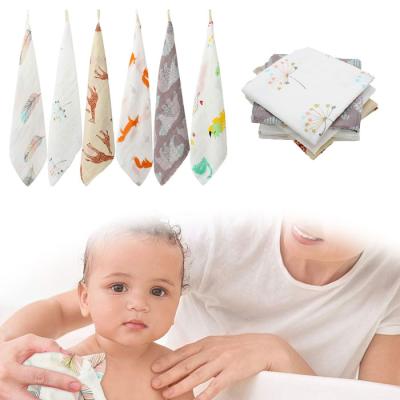 China New Kid Safe Organic Bamboo and SPIFIT 5 Pack 100% Cotton 6 Layers for Baby Diaper Burping Tissues for sale