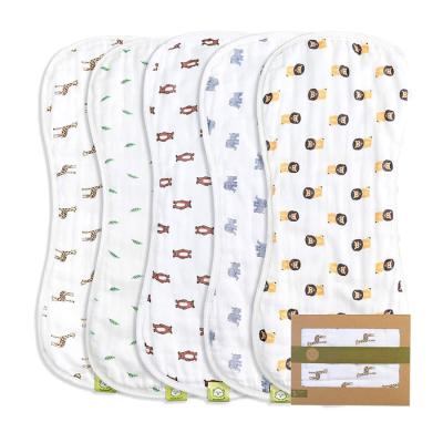 China SPIFIT Child Safe Custom Bamboo Fiber Newborn Baby Burp Cloths for sale