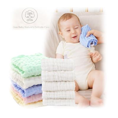 China Wholesale White Child Safe 100% Organic Bamboo Cotton Material Unbleached Woven Muslin SPIFIT Wide To Burp For Face Baby Soft Cloth for sale