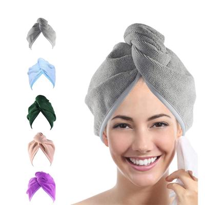 China Large SPIFIT Microfiber Compressed Shirt Bath Wrapped Hairdressing Head Towels Drying Turban For Woman for sale