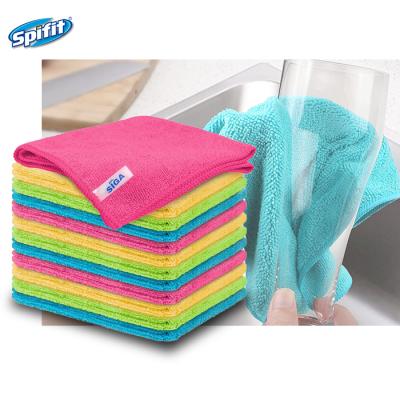 China SPIFIT Child Safe 16x16 40 x 40cm 600gsm Microfiber Lint Free Towels Pack Set for sale