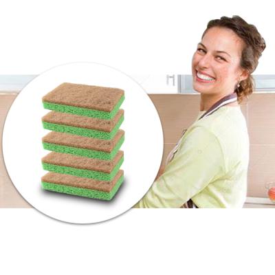 China SPIFIT Sustainable Eco Biodegradable Dish Plant Based Non Scratch Natural Scrub Organic Sponge Customized For Kitchen for sale