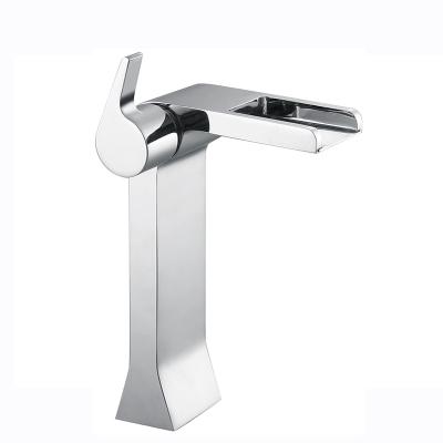 China Best Selling Square Bathroom Faucets Metered Handle Copper Mixer Tap Rotation Faucet for sale