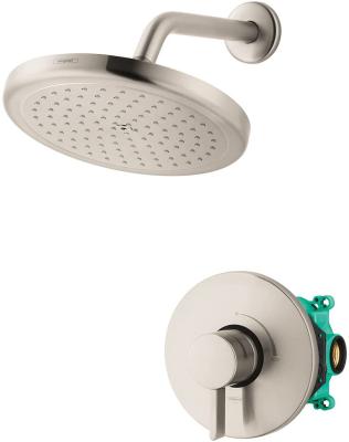 China Without Slide Bar AFOND Shower System Shower Set Modern 1-Spray In Brushed Nickel, Rough And Enclosed Shower Valve 2 GPM for sale