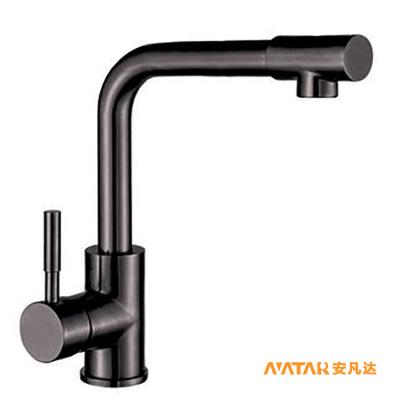 China Thermostatic Faucets Wholesale Factory Price Pull Down Deck Mounted Mixer Tap Pull Out Black Kitchen Faucet for sale