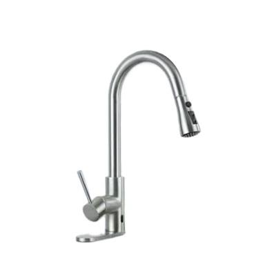 China Sense Faucets Pull Down Kitchen Sensor Faucet Touch Kitchen Faucet Sprayer Stainless Steel Sensor Faucet For Kitchen Sink for sale