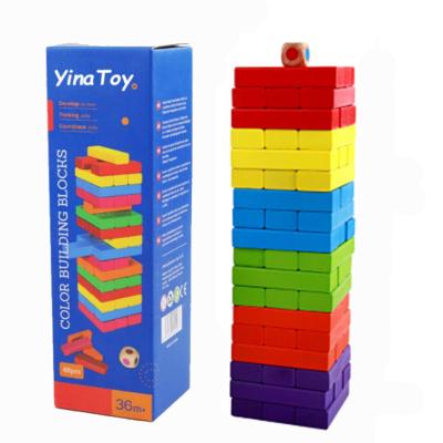 China Wholesale Giant Hardwood Tower Building Toy Game, Block Wooden Game, Wooden Tower Game for sale