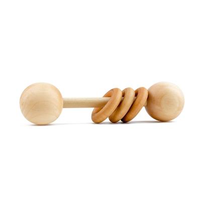 China Europe Organic Montessori Wood Styled Baby Rattle - Perfect Grabbing Teething Toy For Toddlers for sale