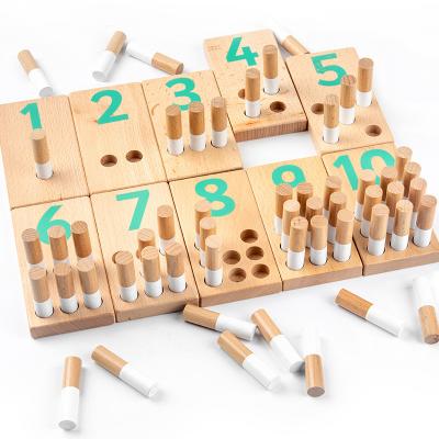 China DIY TOY Peg Board Stacking Toddler Education Toy Montessori Motor Skills Wooden Peg Toys for sale