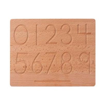 China Educational Montessori Double Sided Numbers Shapes Wooden Letter Discovery Board P106 for sale