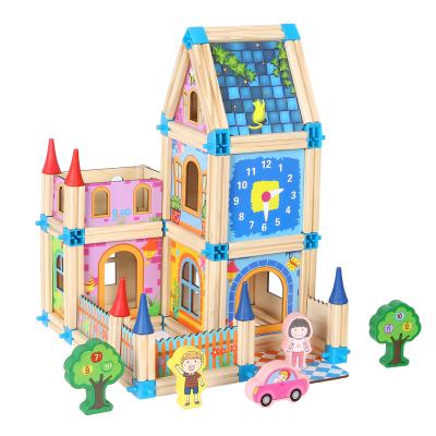 China DIY Practical Doll's House Wooden House Dollhouse DIY Set Wooden Toy for sale