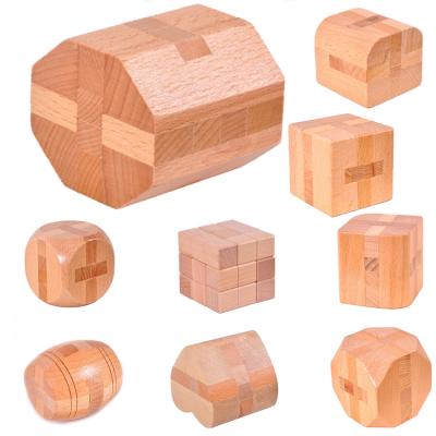 China Cartoon Toy Puzzle Box Brain Teaser Secret Wooden Assembly Puzzles - LubanLock Luban Locks for sale