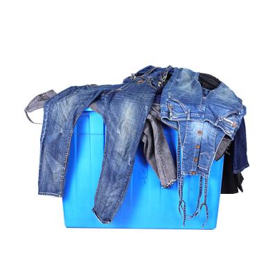 China Wholesale Second Hand Used Women's Jeans Bib Cotton Factory Ladies Clothes for sale