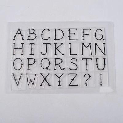 China Office letter custom silicone stamp alphabet decor clear rubber stamp for sale