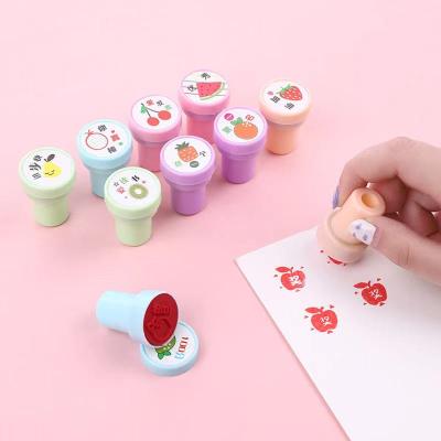 China Office Cute Cartoon Children Color Reward Plastic Toy Stamp Custom Wholesale Rubber Self Inking Stamp for sale