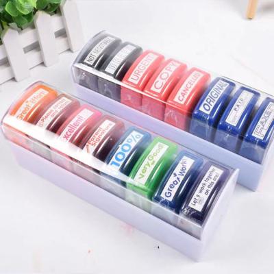 China Office Custom Self Inking Teacher Funny Self Inking Rubber Stamp Office Stamp Seal for sale