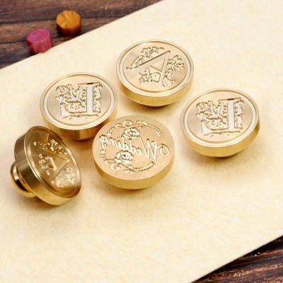 China Decorating Hobby Alphabet Letter Set Replace Wooden Copper Key Decor Tools Retro Custom Wax Stamp for sale