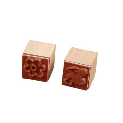 China Children's Toy Old Post Office Retro Wooden Stamp for sale