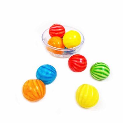 China Natural Maker Round Ball Shape Chewing Football Watermelon Bubble Gum for sale