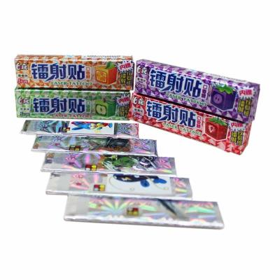 China Factory OEM Natural Fruit Flavors Low Price Halal Bubble Gum Meat Tattoo Chewing Gum for sale