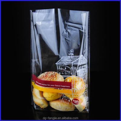 China Microwavable Wholesale Custom Printed Clear Plastic BOPP Bakery Bag For Cut Out Packaging à venda