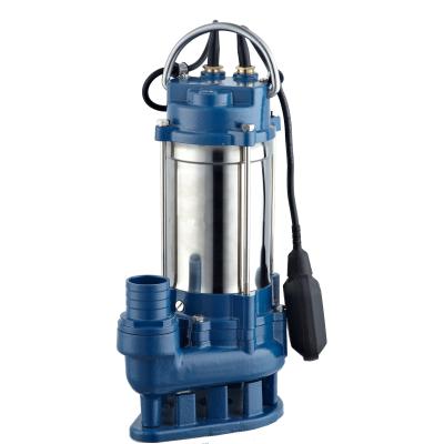 China Large Flow 1500w 2HP 2 Inch 220V Family Homes WATERPRO Sewage Electric Water Pump Submersible Pump for sale