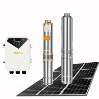 China Developing world water solutions WATERPRO 72v 110v 3800LPH brushless solar good high pressure DC submersible water pump for livestock watering for sale