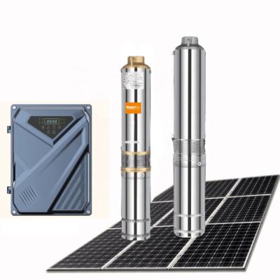 China Developing World Inch 750w 36m 48V AC/DC Large Flow Solar Water Solutions WATERPRO 4 Deep Submersible Pump China Supplier Price for sale