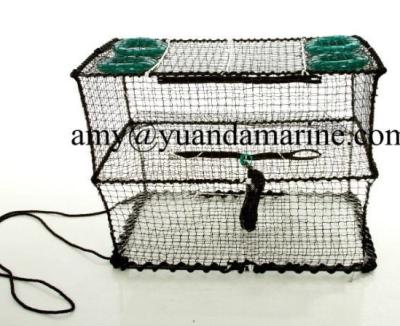 China Strong Large Nylon Net Fish Cage Two Storey Fisketeine ​​Mellomstor for sale