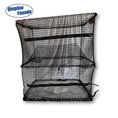 China Two Stage Folding With Large Zipper Fish Cage Fish Trap for sale