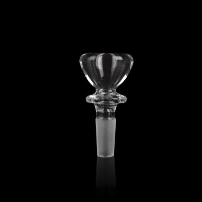 China 10mm 14mm Clear Glass Bong Bowl Male Herb Slide Minimalistic for sale