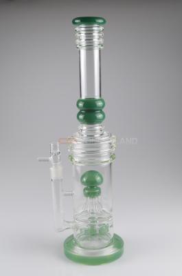 Chine tube droit transparent femelle Bong Jellyfish And Leaves de 14mm à vendre