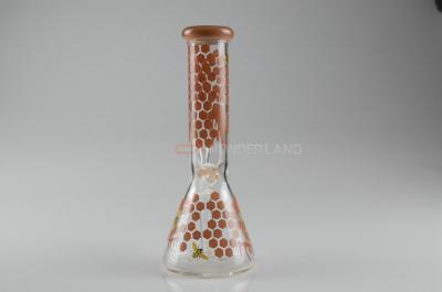 Китай Beaker кальяна конической склянки 14MM картина женского совместного стеклянного шестиугольная продается