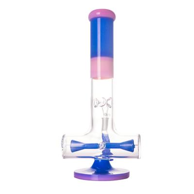 Chine tube droit Bong Blue For Tobacco de receveur de glace d'épaisseur de 5mm à vendre