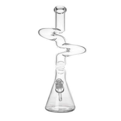 China 18,5 pulgadas de altura Bong Water Pipe Clear Glass de cristal que fuma en venta