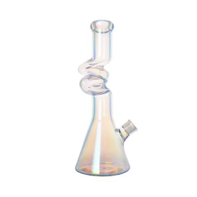 China Straight Type Rainbow Glass Bong for sale