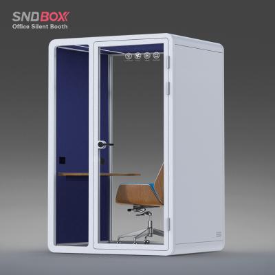 China Adjustable (height) Acoustic space privacy soundproof meeting booth phone pod mini soundproof studio booth room personal open workshop office booth for sale