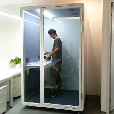 China Adjustable (height) Portable studio booth soundproof booth office 30db soundproof booth customized acoustic soundproof meeting study work pod office for sale