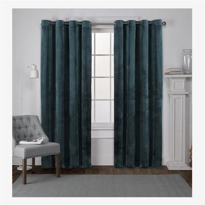 China Blackout Velvet Solid Color Curtain Window Blackout Curtains For Bedroom Living Room European Luxury for sale