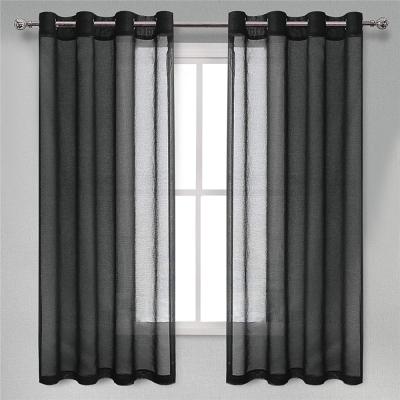 China Cheap Ready Customized Insulated Voile Sheer Curtain Fabric Sheer Curtains For Living Room for sale