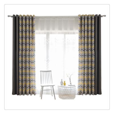 China Blackout manufacturer product fanci wholesale design geometric printed fabric curtain for bedroom living room for sale