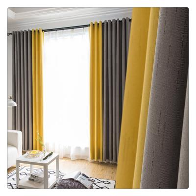 China 2020 Modern Flat Blackout Drapes Window Grommet KT Fabric 100% In Living Room Linen Drape Curtain Bedroom Good Quality Factory Made for sale