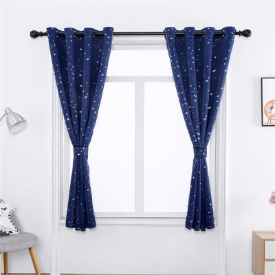 China Blackout Hot Sale Factory Direct Gold Foil Curtain Window Curtains Silver For Living Room for sale