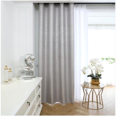 China Blackout Thermal Insulated Amazon Ribbon Foil Printing Drapes Grommet Blackout Curtains For Bedroom Living Room for sale