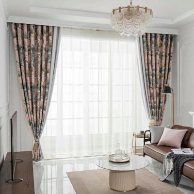 China Wholesale Custom Blackout Style American Style Living Room Window Jacquard Luxury High Precision Curtain for sale