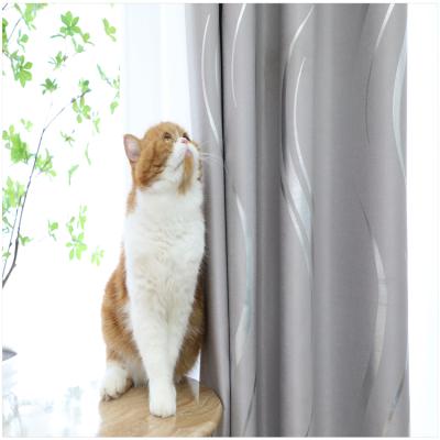 China Blackout Cheap Price With Good Shading Metallic Effect Printing Curtains Window for sale