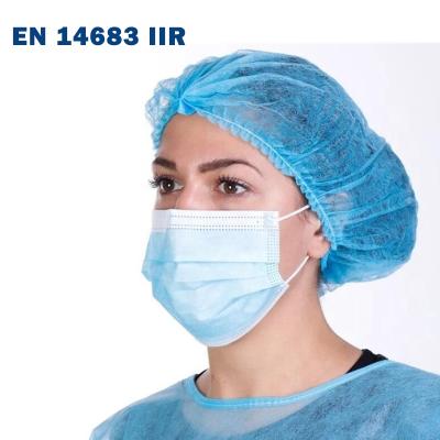 China Personal Care Surgical Facemask CE Approved Type IIR Medis 3 Ply Face Masker Disposable Earloop for sale