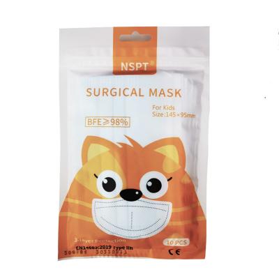 China Custom Disposable Surgical 3ply Children Kids Medical Face Mask High Breathability Virus-Prevention for sale