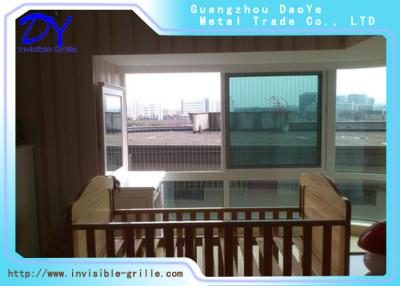 China Corridor Fixed Invisible Grille Preventing Kids Climbing Out en venta