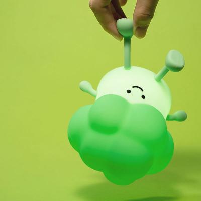 China Cute Cartoon Broccoli Night Light To Accompany Children To Sleep Silicone Night Light Rechargeable Bedside Vegetable Lamp for sale